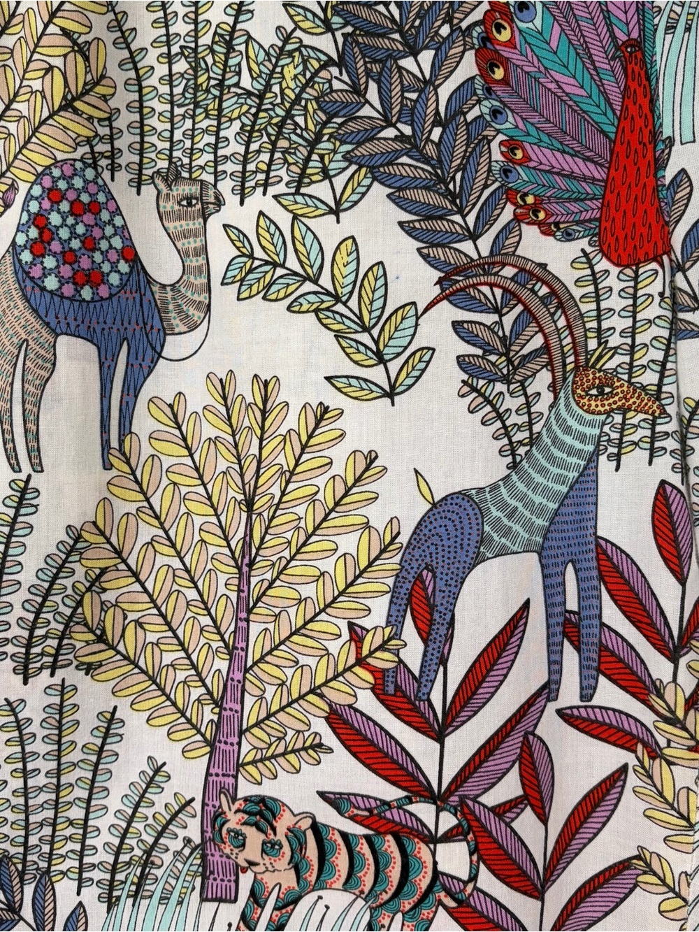 •Lilka (Anthropologie)• Safari Peacock Print Cropped Pants - Size Small - Picture 3 of 9